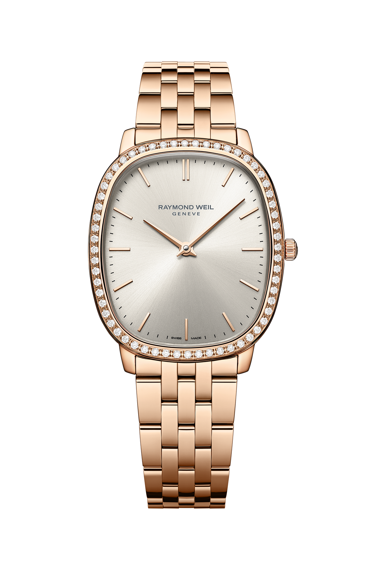 Raymond Weil simple Toccata Heritage Old Silver Dial Quartz Diamonds Bracelet Watch, 31 x 36 mm 5280-P5S-64001