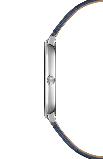 Raymond Weil simple Toccata Heritage Blue Dial Blue Leather Strap Quartz Watch, 31 x 36 mm 5280-STC-50001