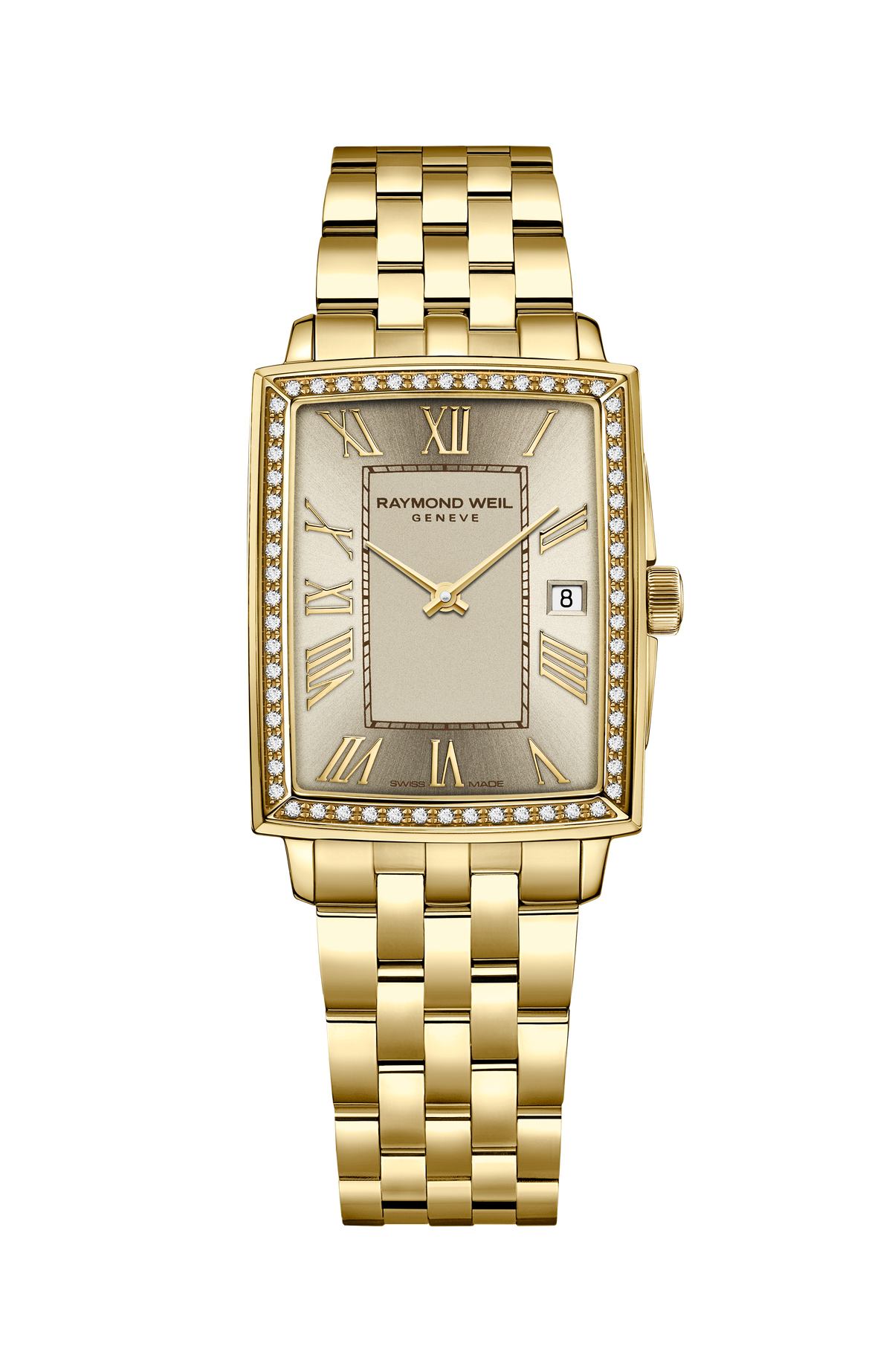 Raymond Weil simple Toccata Ladies Champagne Dial Diamonds Quartz Watch,22 x 28 mm 5925-PS-00100