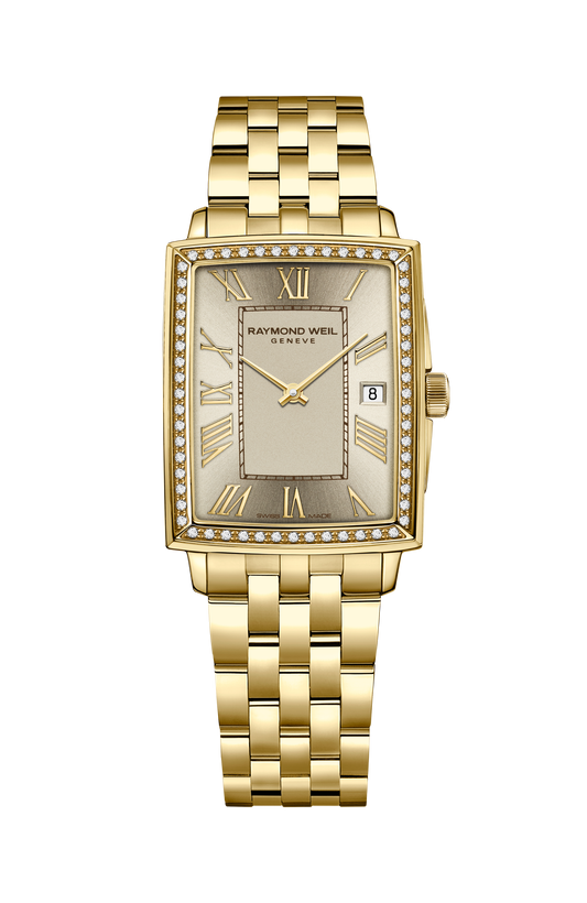 Raymond Weil simple Toccata Ladies Champagne Dial Diamonds Quartz Watch,22 x 28 mm 5925-PS-00100