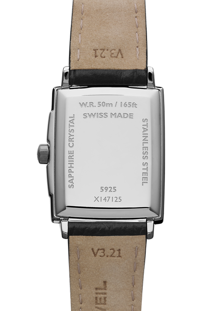 Raymond Weil simple Toccata Ladies Black Dial Diamond Quartz Watch, 22 x 28 mm 5925-STC-00295