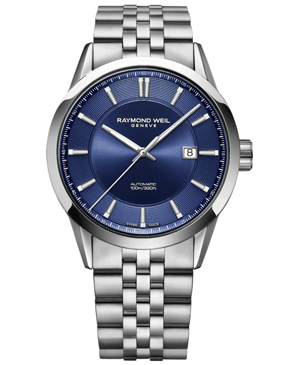 Freelancer Men's Automatic Blue Dial Bracelet Watch, 42mm