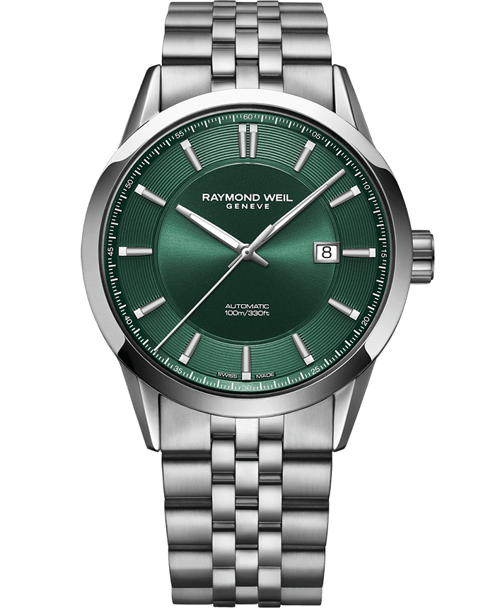 Freelancer Men's Automatic Green Dial Bracelet Watch, 42mm