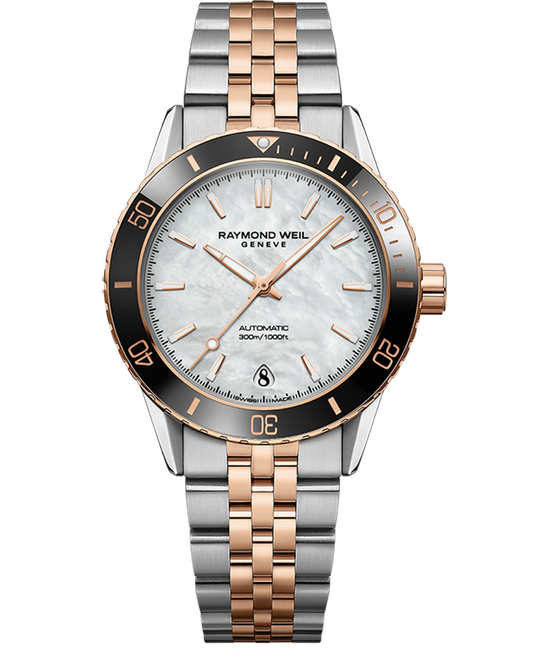 Freelancer Diver Rose Gold PVD Two-Tone Bracelet Watch, 36mm