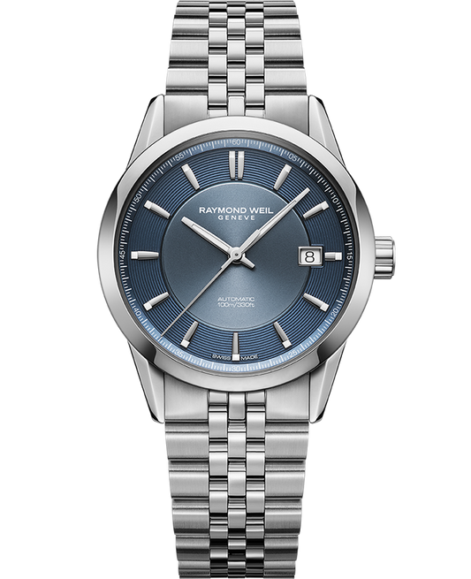 Freelancer Automatic Blue Dial Stainless Steel Bracelet Watch, 38mm