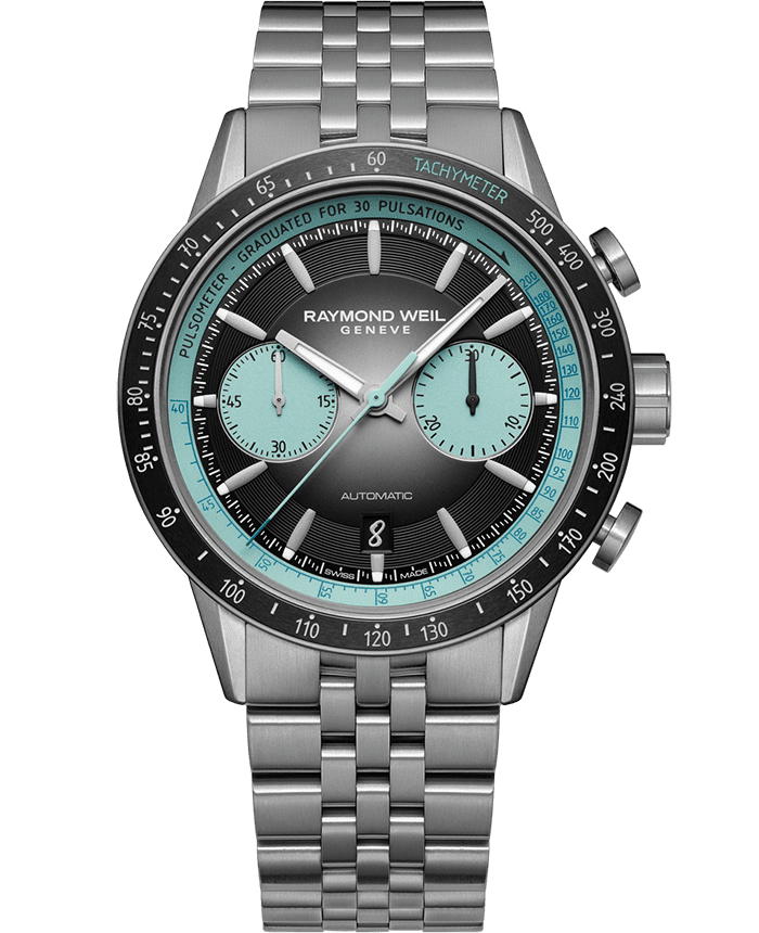 Freelancer Pop Men's Automatic Chronograph Bi-Compax Titanium Bracelet Watch, 43.5 mm