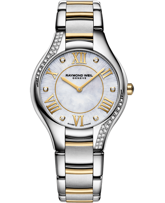 Noemia Ladies 42 Diamond Quartz Mother-of-Pearl Dial Two-Tone Bracelet Watch, 32mm