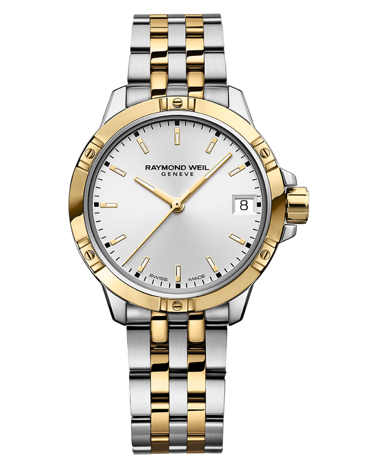 Tango Ladies Quartz White Dial Two-Tone Bracelet Watch, 30mm