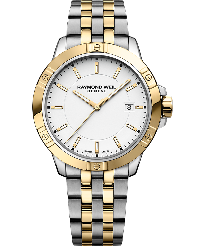 Tango Men's Quartz White Dial Two-Tone Bracelet Watch, 41mm