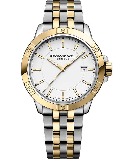 Tango Men's Quartz White Dial Two-Tone Bracelet Watch, 41mm