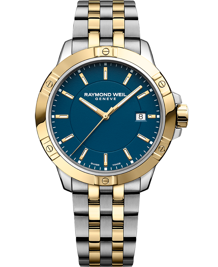 Tango Men's Quartz Blue Dial Two-Tone Bracelet Watch, 41mm