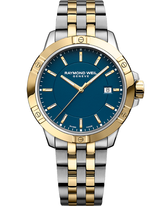 Tango Men's Quartz Blue Dial Two-Tone Bracelet Watch, 41mm