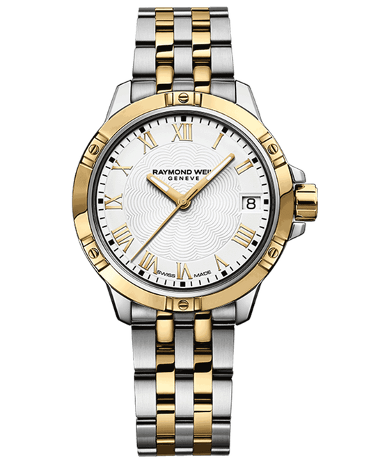 Tango Ladies Quartz White Dial Two-Tone Gold Bracelet Watch, 30mm