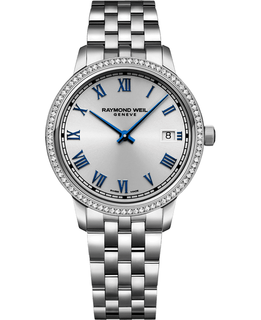 Toccata Ladies 80 Diamonds Quartz Silver Dial Bracelet Watch, 34mm