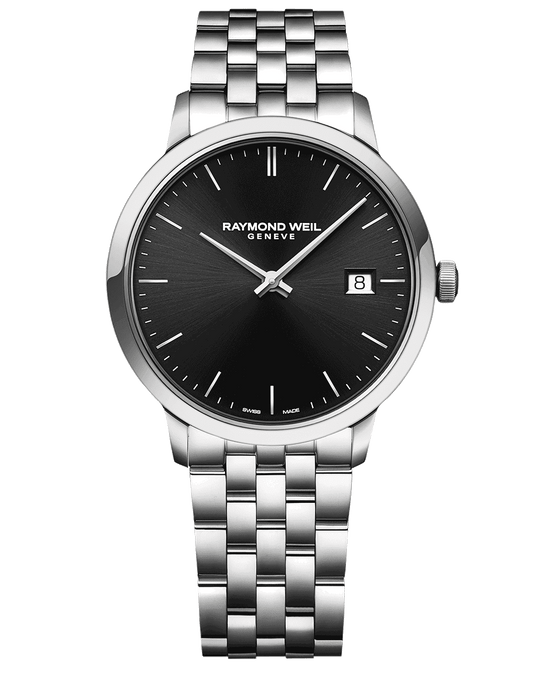 Toccata Men's Quartz Black Dial Bracelet Watch, 39mm