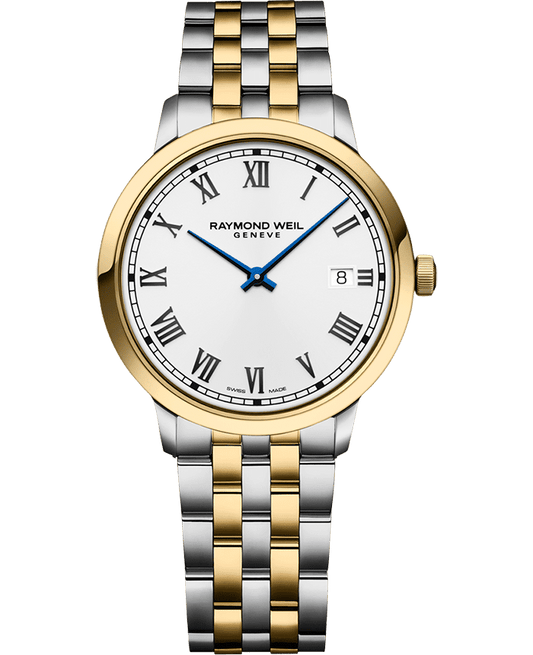 Toccata Men's Quartz Gold PVD White Dial Two-Tone Bracelet Watch, 39 mm