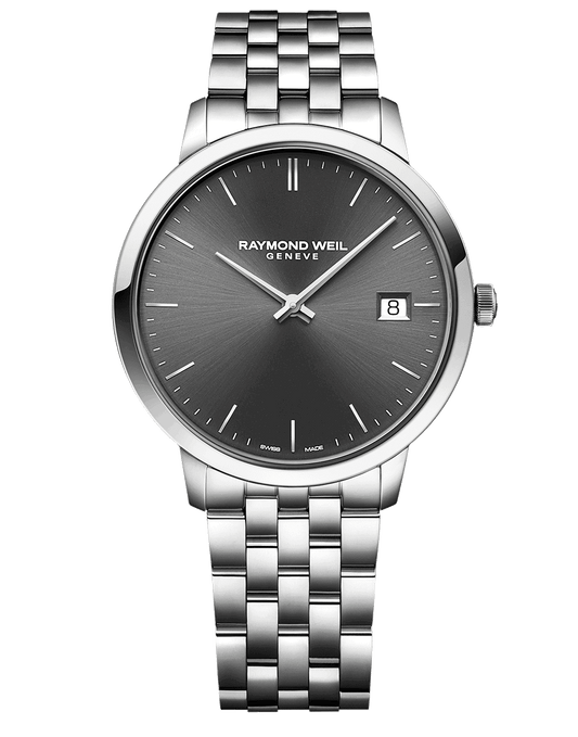 Toccata Men's Quartz Steel Grey Dial Bracelet Watch, 42mm