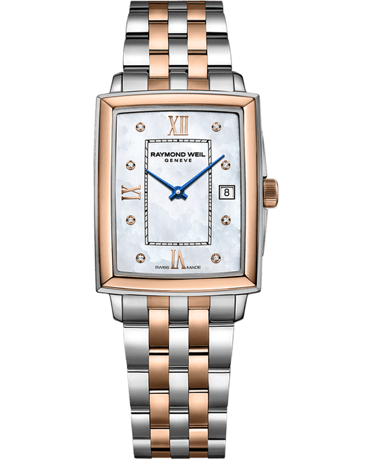 Toccata Ladies Quartz Rose Gold PVD Mother-of-Pearl Dial Two-tone Bracelet Watch, 22.6 x 28.1mm