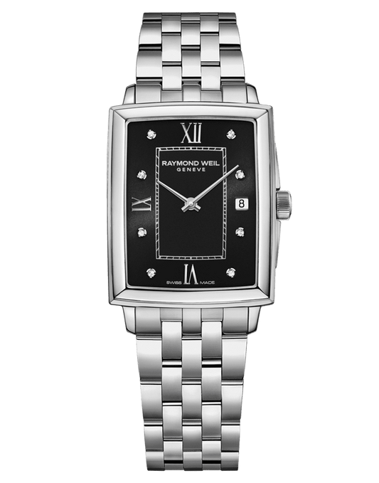 Toccata Ladies Diamond Black Dial Bracelet Watch, 22.6 x 28.1mm