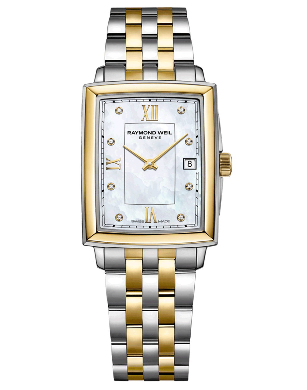 Toccata Ladies Diamond Mother-of-Pearl Dial Two-Tone Bracelet Watch, 22.6 x 28.1mm