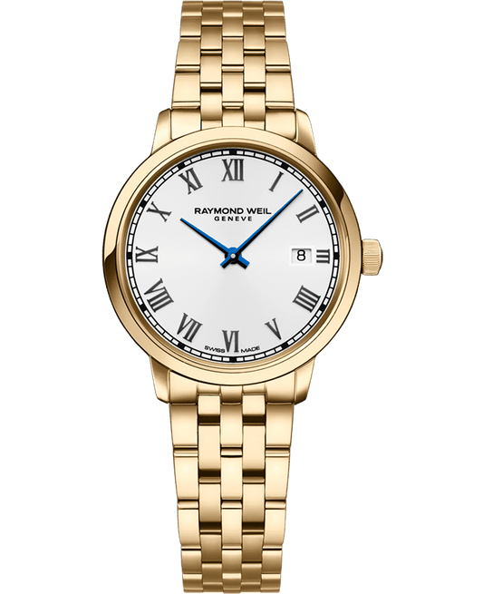 Toccata Ladies Quartz White Dial Gold PVD Bracelet Watch, 29mm