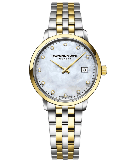 Toccata Ladies Quartz 11 Diamond Mother-of-Pearl Dial Two-tone Bracelet Watch, 29mm