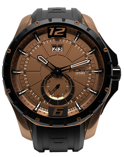 N.O.A. Skandar 3H SK3H 002 Quartz PVD Black Rose Gold