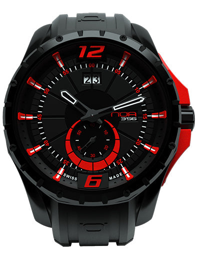 N.O.A. Skandar 3H SK3H 005 Quartz PVD Black Red