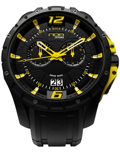 N.O.A. Skandar Chrono SKCH-004 Quartz Chronograph PVD Black Yellow