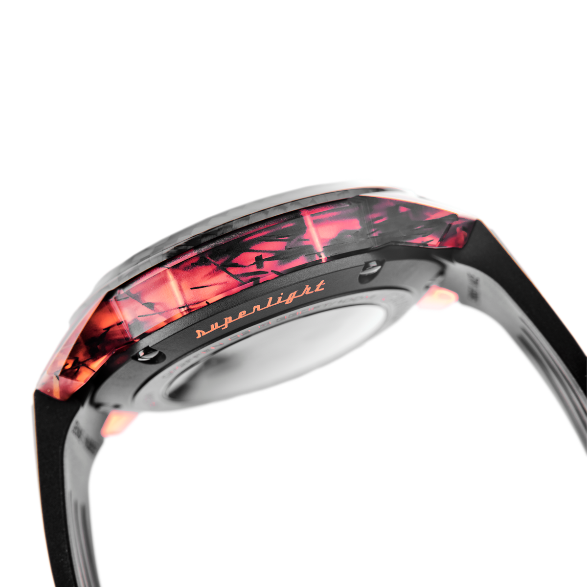 Graham CHRONOFIGHTER SUPERLIGHT CARBON SKELETON - TRANSLUCENT RED 2CCCK.B41A