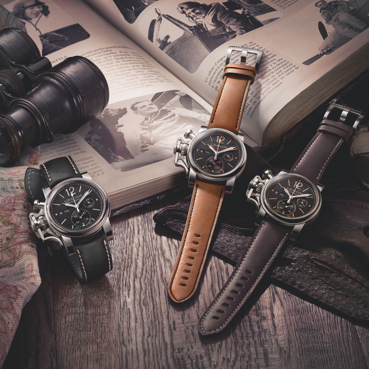 Graham CHRONOFIGHTER VINTAGE (LIGHT BROWN) 2CVAS.B03A