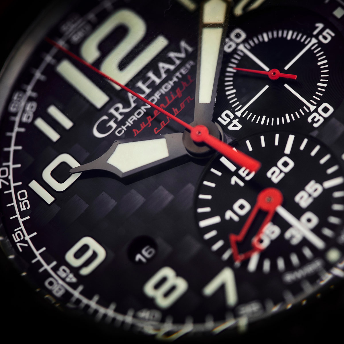 Graham CHRONOFIGHTER SUPERLIGHT CARBON (RED) 2CCBK.B11A