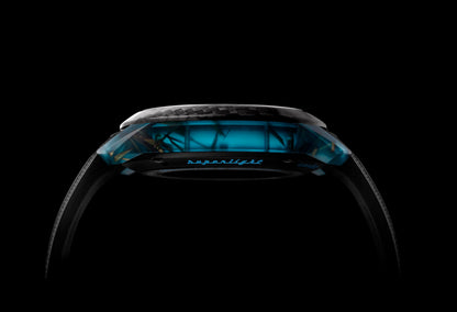 Graham CHRONOFIGHTER SUPERLIGHT CARBON SKELETON - TRANSLUCENT BLUE 2CCCK.U01A