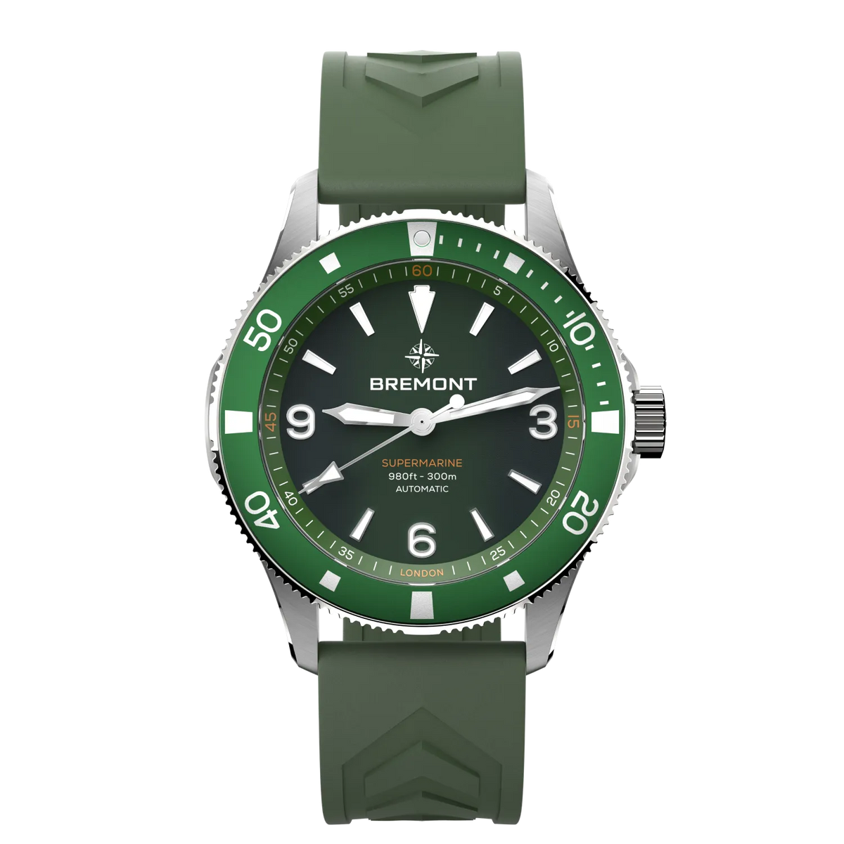 Bremont Watches | Mens | Supermarine Supermarine 300M SM40-ND-SS-GN-R-S