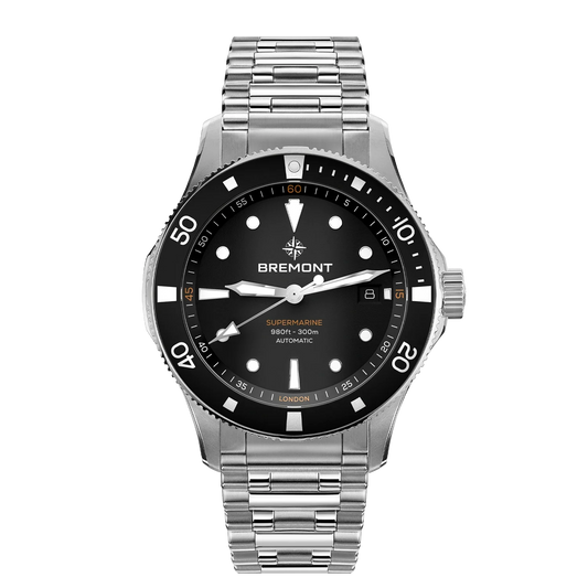 Bremont Watches | Mens | Supermarine Supermarine 300M Date SM40-DT-SS-BK-B