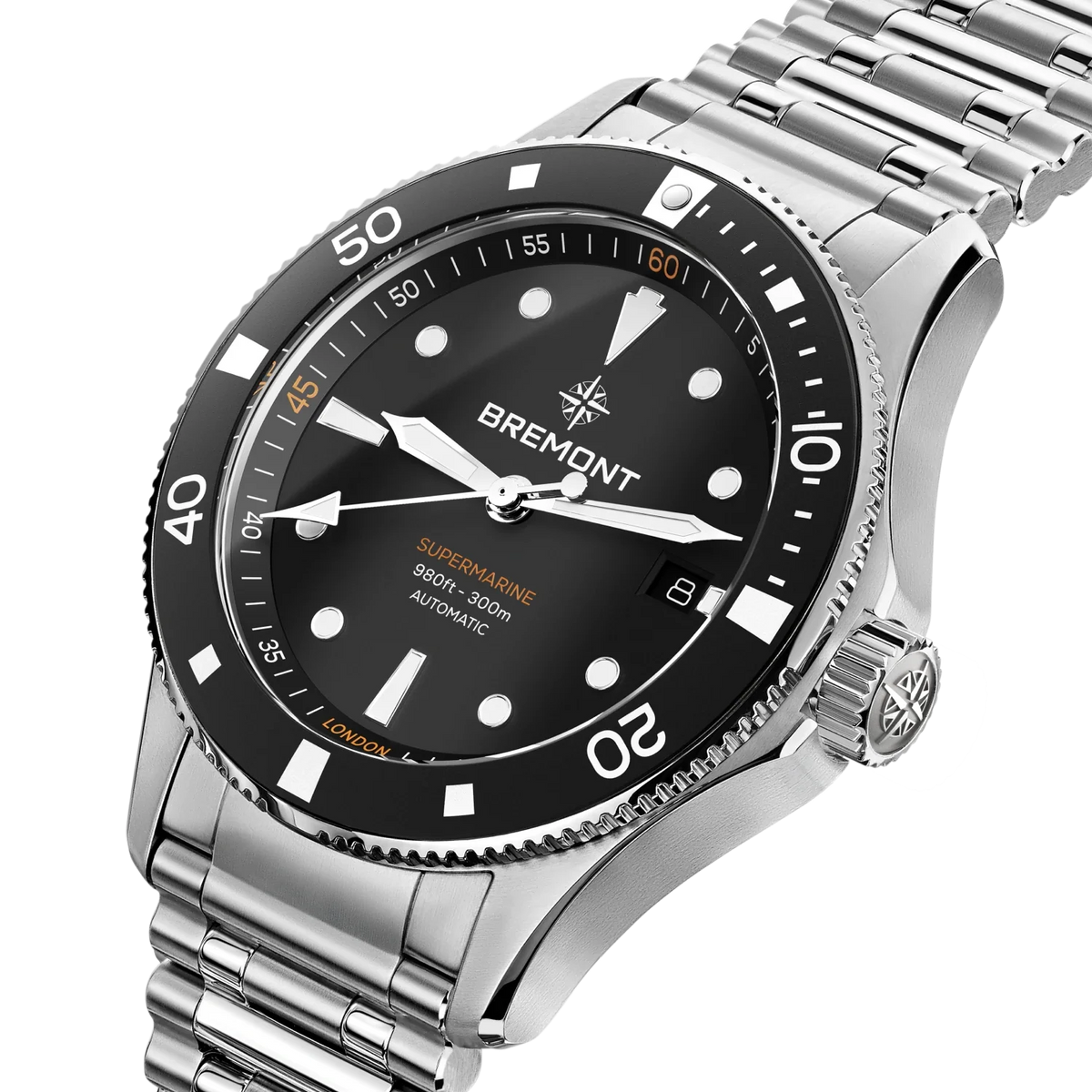 Bremont Watches | Mens | Supermarine Supermarine 300M Date SM40-DT-SS-BK-B