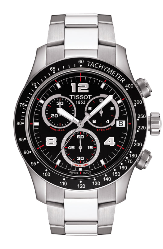 Tissot V8 GTS Chronograph Black Dial T039.417.11.057.02 Men's Watch