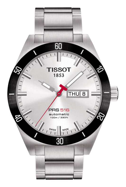 Tissot PRS 516 Automatic Day Date Silver Dial T044.430.21.031.00 Men's Watch