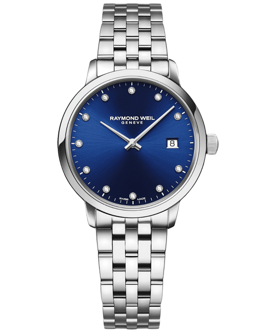 Toccata Ladies Quartz 11 Diamond Blue Dial Bracelet Watch, 29mm