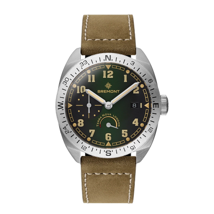 Bremont Watches | Mens | Terra Nova Terra Nova 40.5 Turning Bezel Power Reserve TN40-PWR-SS-GN-L-S