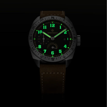Bremont Watches | Mens | Terra Nova Terra Nova 40.5 Turning Bezel Power Reserve TN40-PWR-SS-GN-L-S
