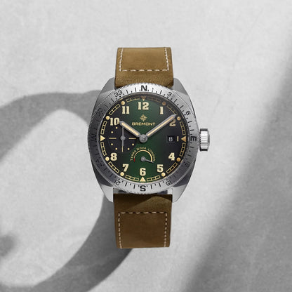 Bremont Watches | Mens | Terra Nova Terra Nova 40.5 Turning Bezel Power Reserve TN40-PWR-SS-GN-L-S