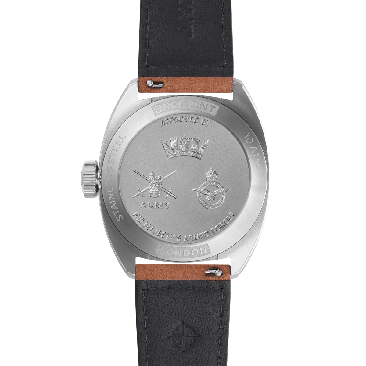 Bremont Watches | Mens | HMAF HMAF Terra Nova 40.5mm Date Leather Strap TN40-DT-SS-HMAF-BR-L-S
