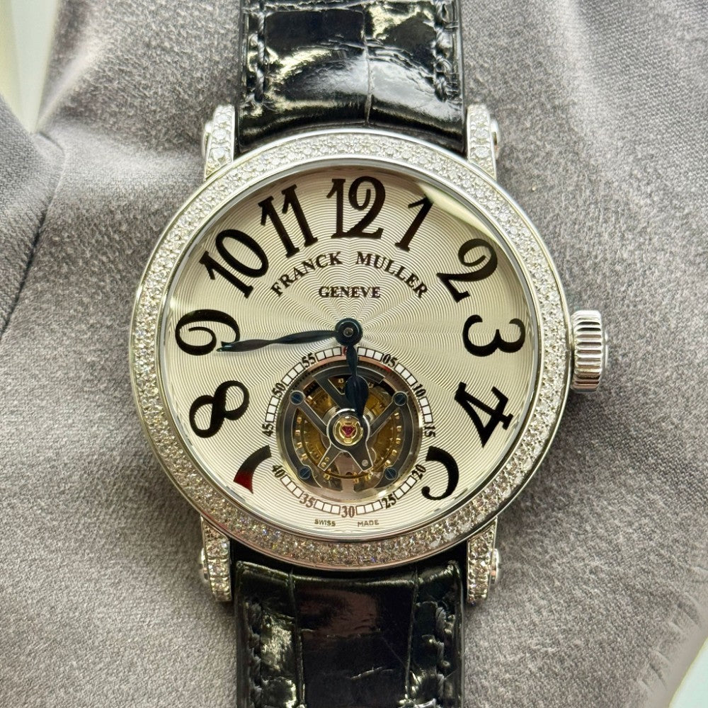 Franck Muller Imperial Tourbillon 7002 T D – White Gold, Black Strap