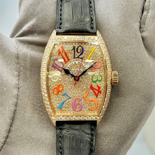 Franck Muller Cintree Curvex Color Dreams 7851 SC D CD COL DR – Rose Gold, Open Papers, 36 X 48Mm