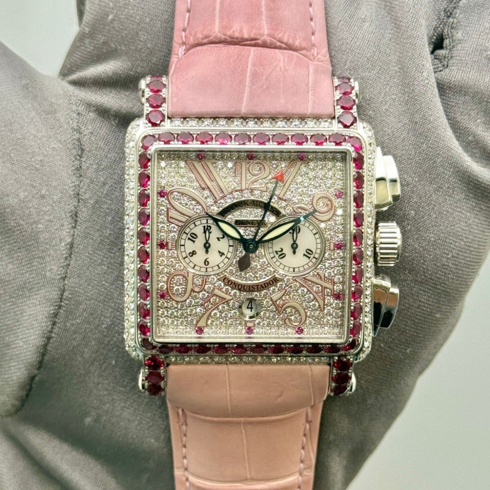 Franck Muller Conquistador Chrono Red Zone LE 10000 H CC D CD RED ZONE – White Gold, 41Mm