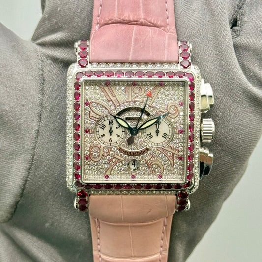 Franck Muller Conquistador Chrono Red Zone LE 10000 H CC D CD RED ZONE – White Gold, 41Mm