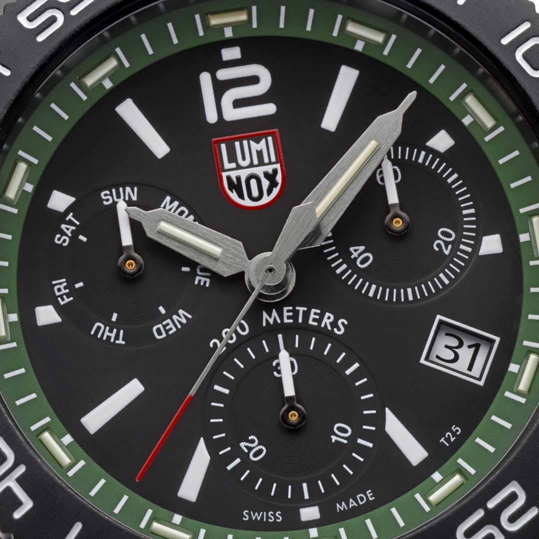 Luminox Watch, New Pacific Diver Chronograph, 44mm, Dive Watch, Forest Green XS.3147
