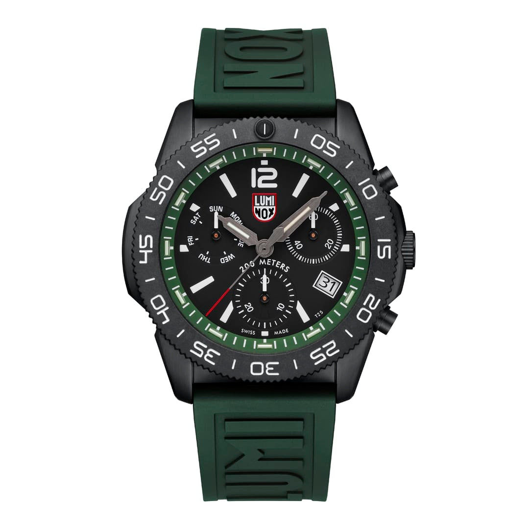 Luminox Watch, New Pacific Diver Chronograph, 44mm, Dive Watch, Forest Green XS.3147