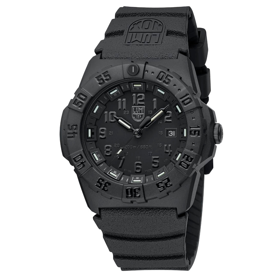 Luminox Watch, New Navy SEAL 3550, 44 mm, Military Dive Watch, Blackout XS.3551.BO